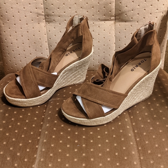 Lace Up Brown Wedge Torrid - Picture 5 of 7